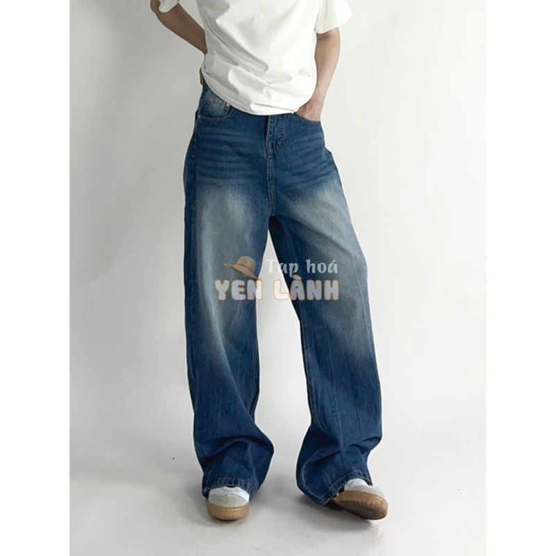 Quần jeans ống rộng nam nữ phong cách 1018 – OMBRE WAXED JEANS ver 2