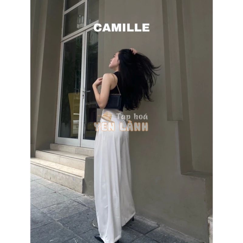 Quần ông suông Quần cạp cao nữ Camille Studio dập li hàng thiết kế cao cấp chất liệu tuyết mưa tôn eo tôn dáng CS02