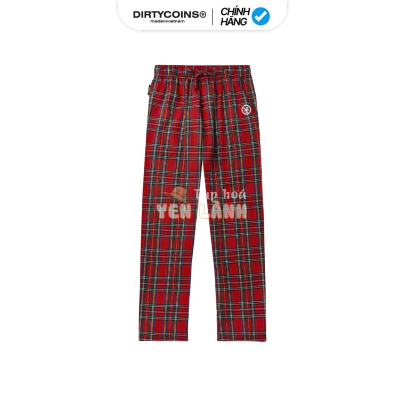 Quần DirtyCoins Logo Plaid Pants – Red