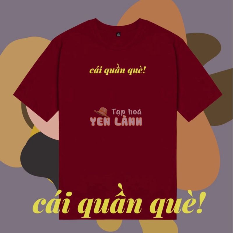 Áo thun tay ngắn unisex Chodole cho cả nam và nữ, chất liệu vải cotton in chữ ngôn ngữ Saigon cái quần què (nhiều màu)