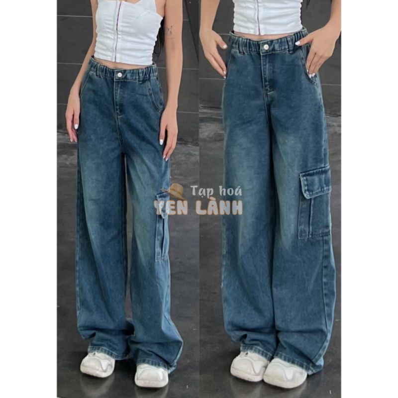 Quần jeans ống rộng túi hộp dây rút bụng – 247store.vn – QuanJeandayrutbung9899_P0K42