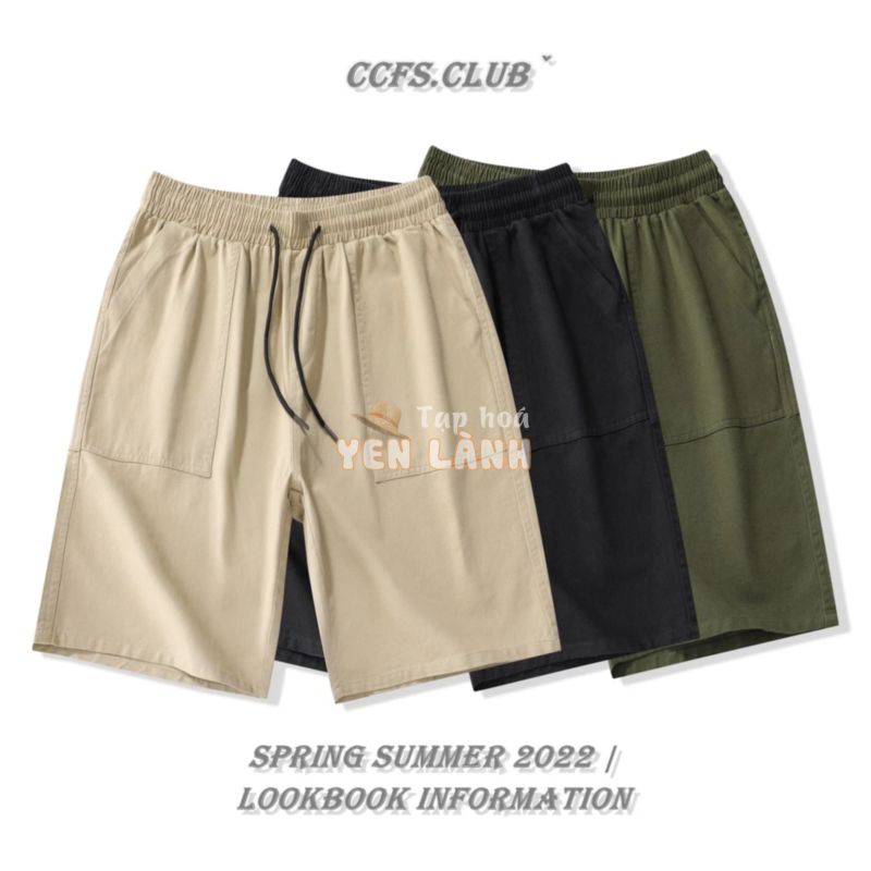 Quần Chino Short ống rộng nam nữ