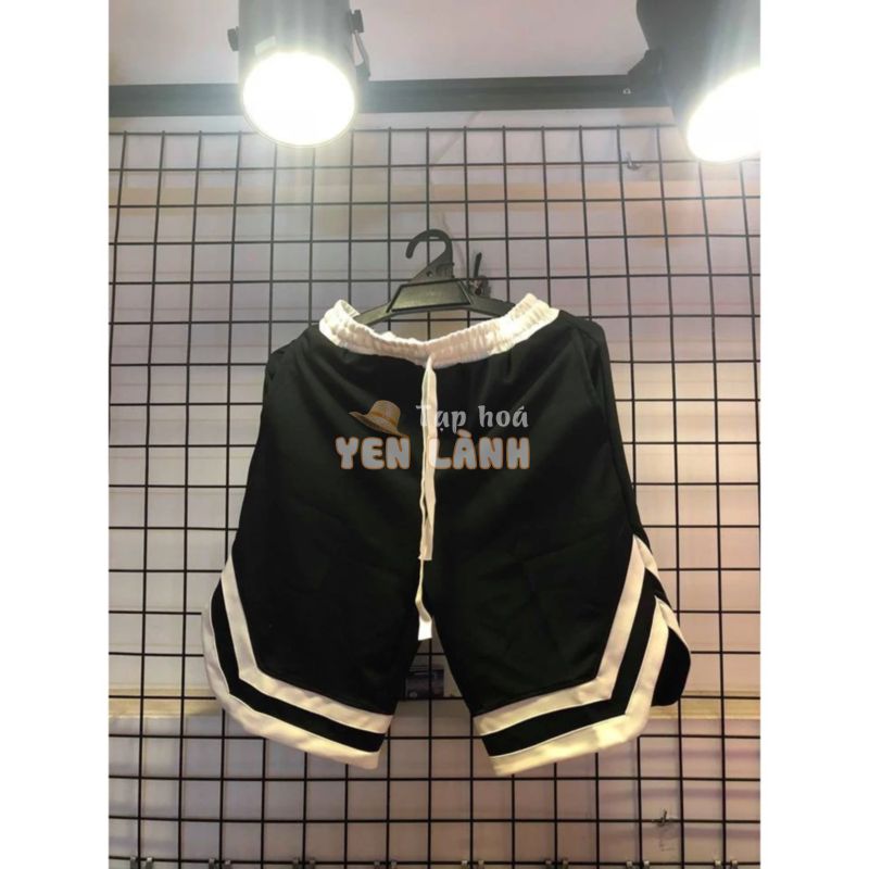 HÌNH THẬT QUẦN SHORT 2 LINE Unisex Ulzzang – Quần Short Double V – Short V – Short 2V 5theway