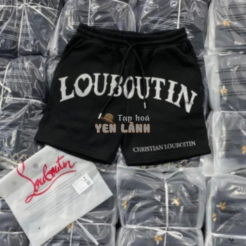 Quần Short Nam Louboutin Chữ In Kim Tuyến Cực Nét – Quần LBT Kim Tuyến Chất Liệu Umi Form Dáng Thời Trang cực đẹp 2024