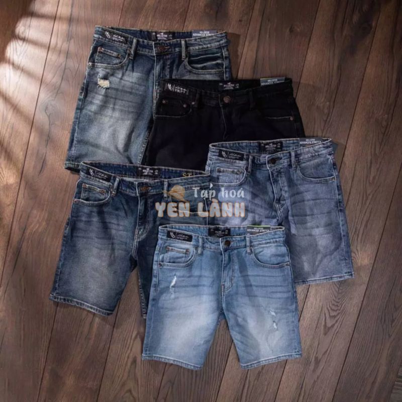 Quần Short Jean Nam Cao Cấp Hollister – Chất co Dãn – Thời trang, Phong Cách, Cá Tính