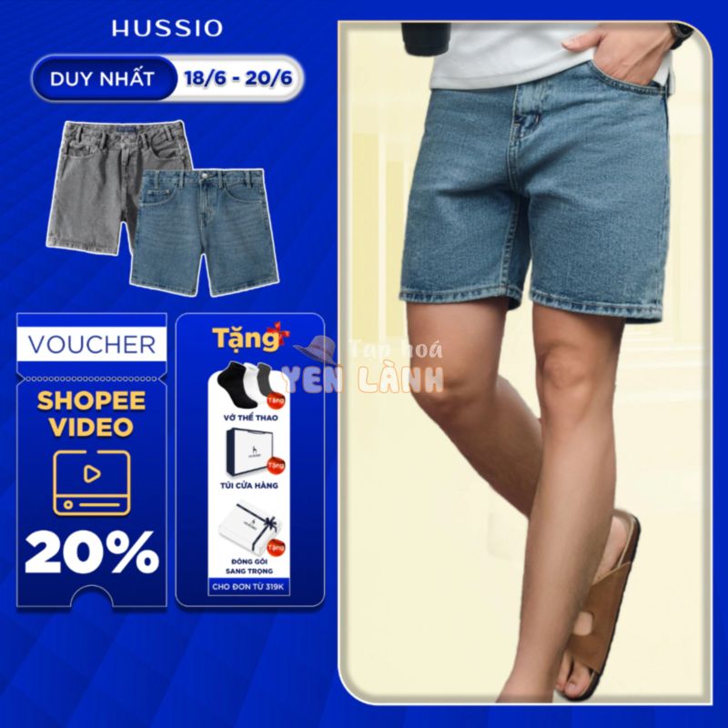 Quần Short nam BLUE JEAN cao cấp, trẻ trung, lịch lãm, chuẩn form – HUSSIO