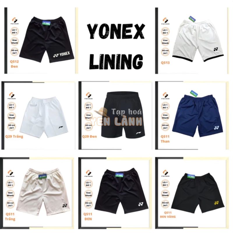 Quần Short cầu lông yonex lining victor cho nam trong thi đấu cầu lông chuyên nghiệp