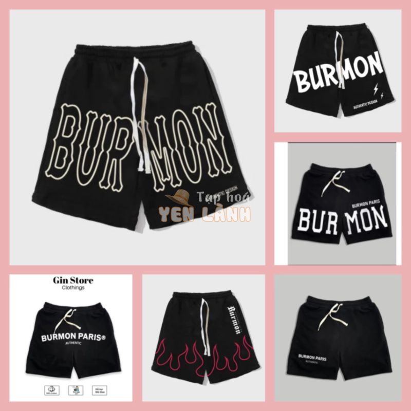 Hot  Quần Short Burmon nam nữ unisex chất da cá cao cấp, phong cách thể thao, mặc thoáng mát, quần đùi nam có size