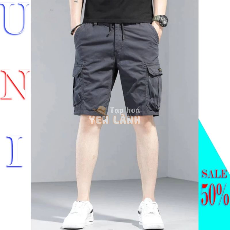 Quần short kaki túi hộp nam cao cấp- UNI Store