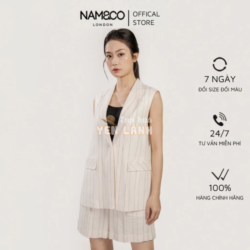 Quần short  cạp cao nữ Namandco ống rộng, lên form chuẩn năng động size S,M,L,XL màu xanh,trắng NT0225