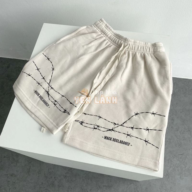 Quần short nỉ nam streetwear form rộng chất cotton 100%