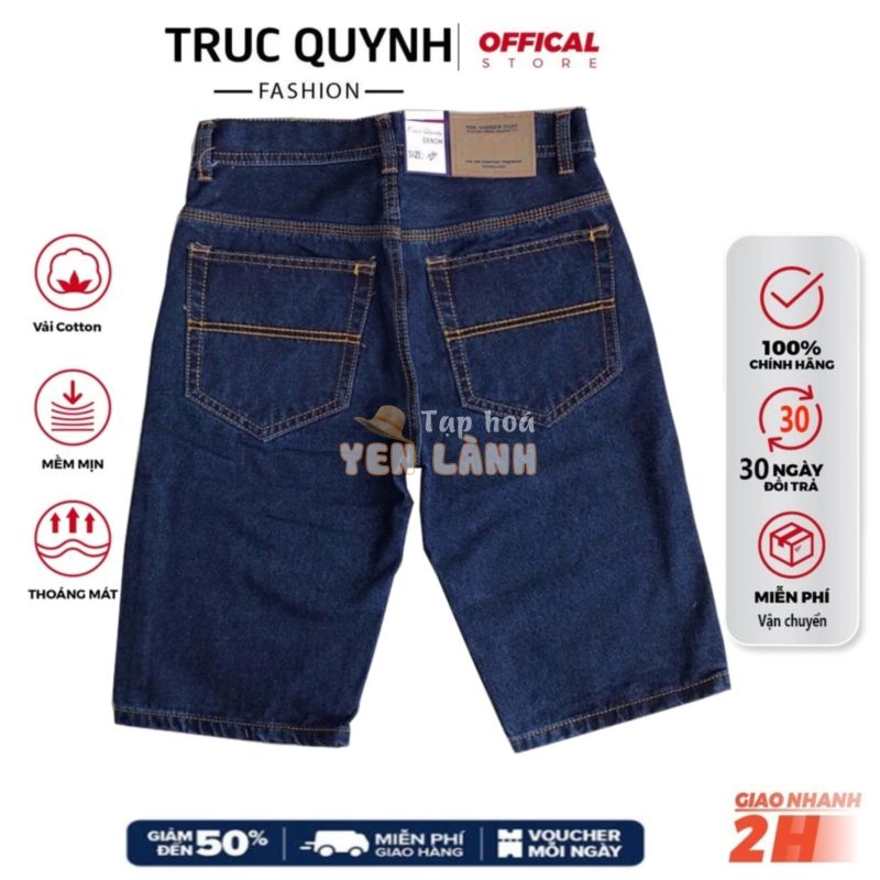 Quần jean nam SHORT JEAN 03 màu cơ bản, quần jean nam vải jean cotton mềm mịn form chuẩn đẹp