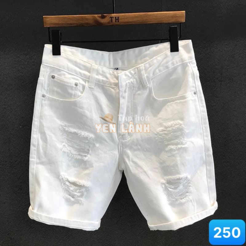 Quần Short Jean Nam boy phố chất bò cotton lửng ngang gối quần short nam NHIỀU MẪU ĐẸP QS250