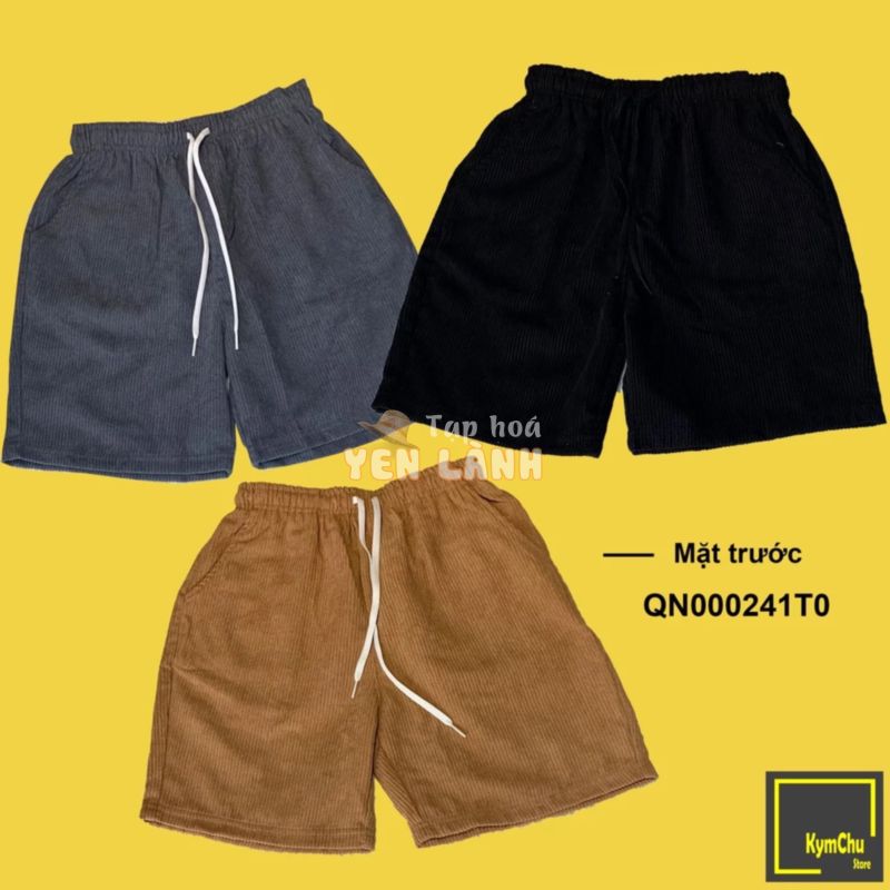 Quần short nhung tâm Unisex | Quần ngắn nam nữ mặc được | Kymchu Store giá tốt nhất Shopee Việt Nam