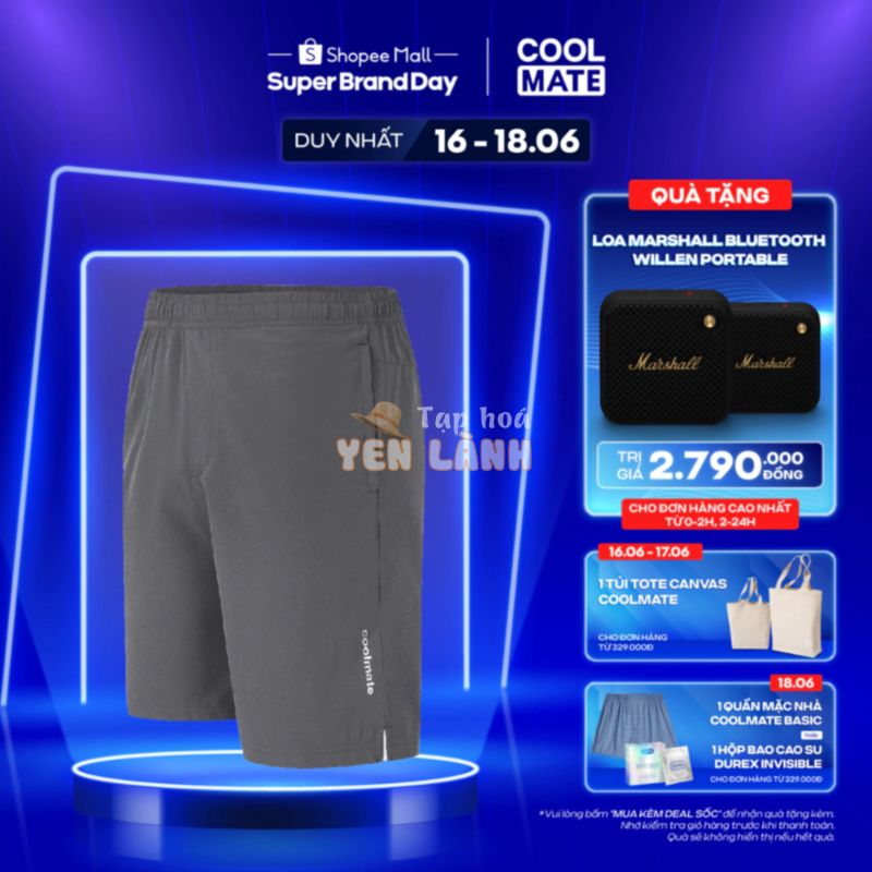 [Mua để nhận quà] Quần thể thao nam Max Ultra Short V2 kiểu dáng thể thao có thêm túi khóa sau tiện lợi Coolmate