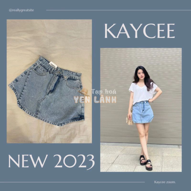 [Ảnh thật] XoXo Jeans – Quần short nữ Giả váy Chất Jean siêu hot, chuẩn ảnh KAYCEE