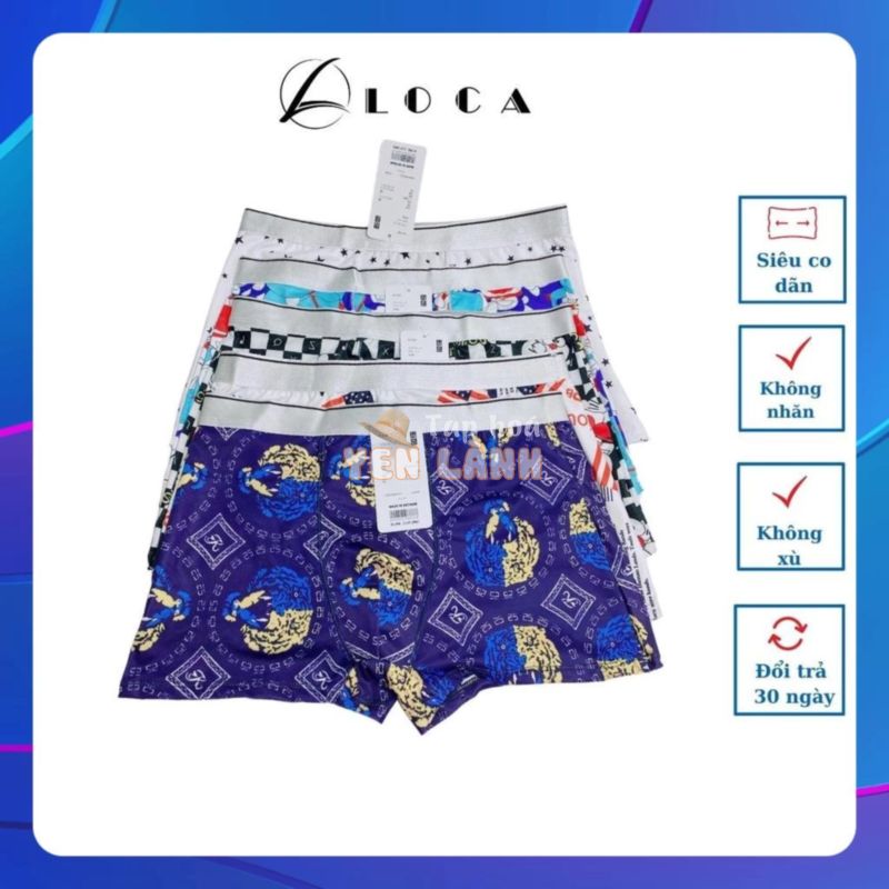 Quần sịp nam thun lạnh boxer cotton cao cấp hình thú doremon hài hước ngộ nghĩnh