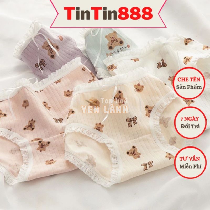 Quần lót nữ cotton co dãn mềm M0739 ❤️ MUA 5 TẶNG 1=6❤️ Quần lót của nữ cute dễ thương chíp sịp xì học sinh tuổi mới lớn