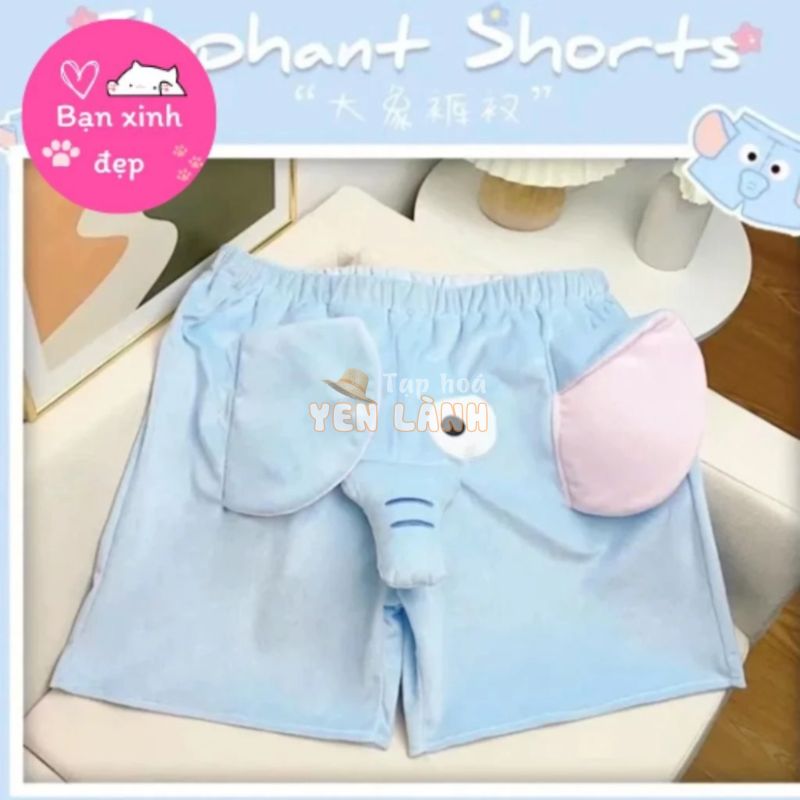 Quần ngắn con voi dáng rộng, quần đùi du lịch short nam nữ, quần dumpo unisex, mùa đông , quần mặc tết vui nhộn nhóm