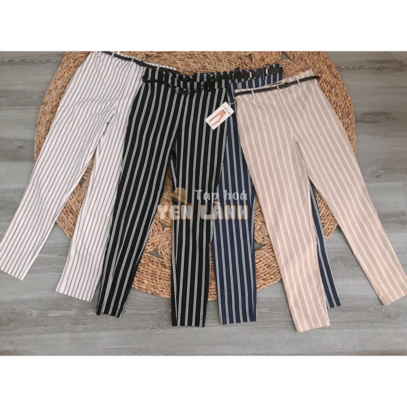 Quần F21 Striped Skinny Pants