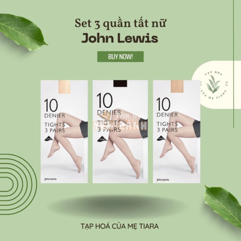 Bộ 3 quần tất nữ UK John Lewis