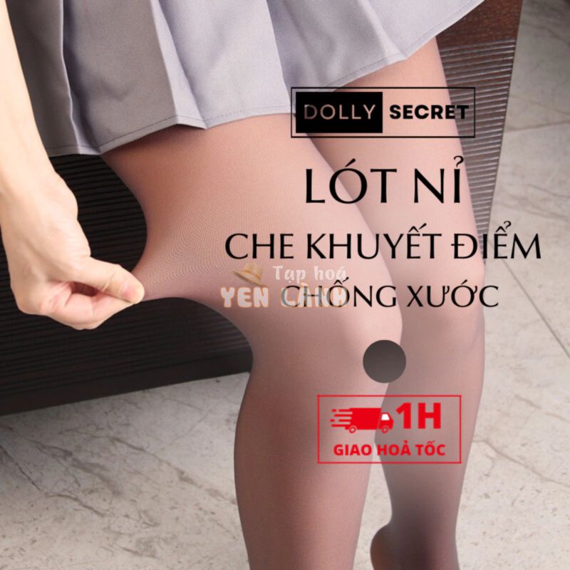 Quần Tất Lưới 3D Che Khuyết Điểm Chống Xước DOLLY SECRET Màu Nâu Tây Siêu Dai Chống Xước T25