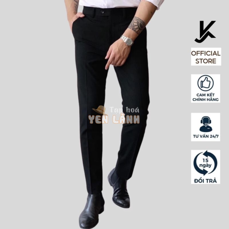 Quần âu nam Hàn Quốc KJ ống côn quần vải tây công sở vải không xù không bai cao cấp KJ-Vua Quần Jeans