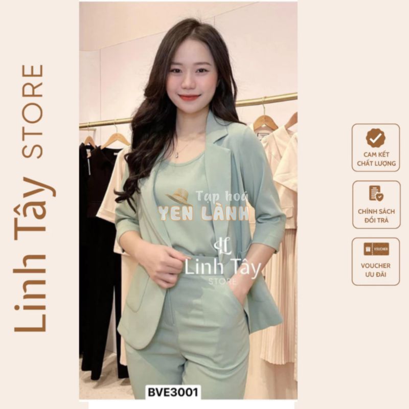 SÉT VEST NỮ TAY LỠ QUẦN SUÔNG LINH TÂY STORE BVE3001