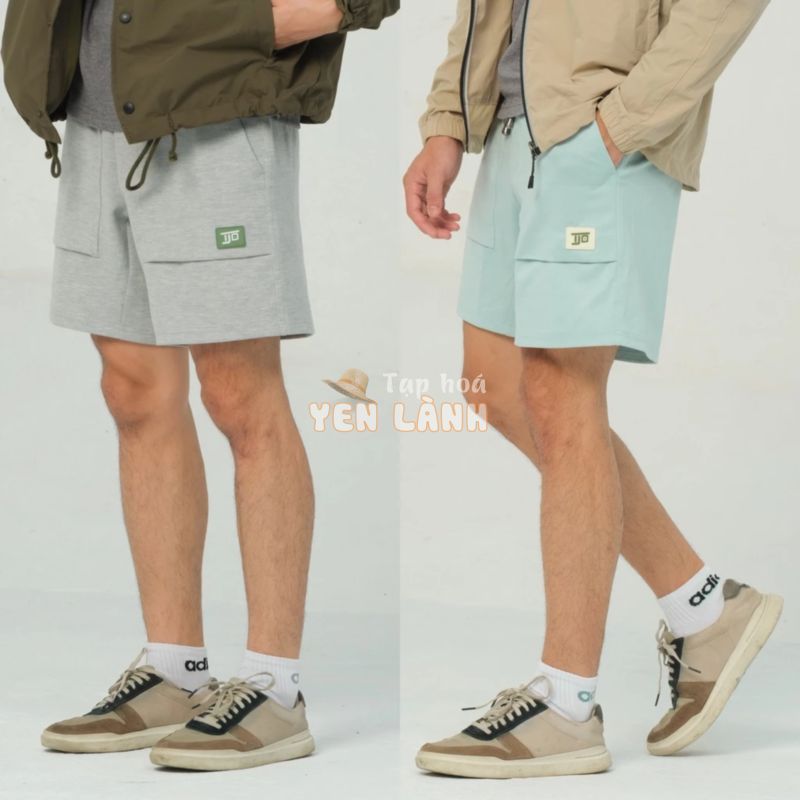 Quần short thun nỉ đùi TJO chất da cá 100% cotton dày dặn – thu đông – Form Unisex