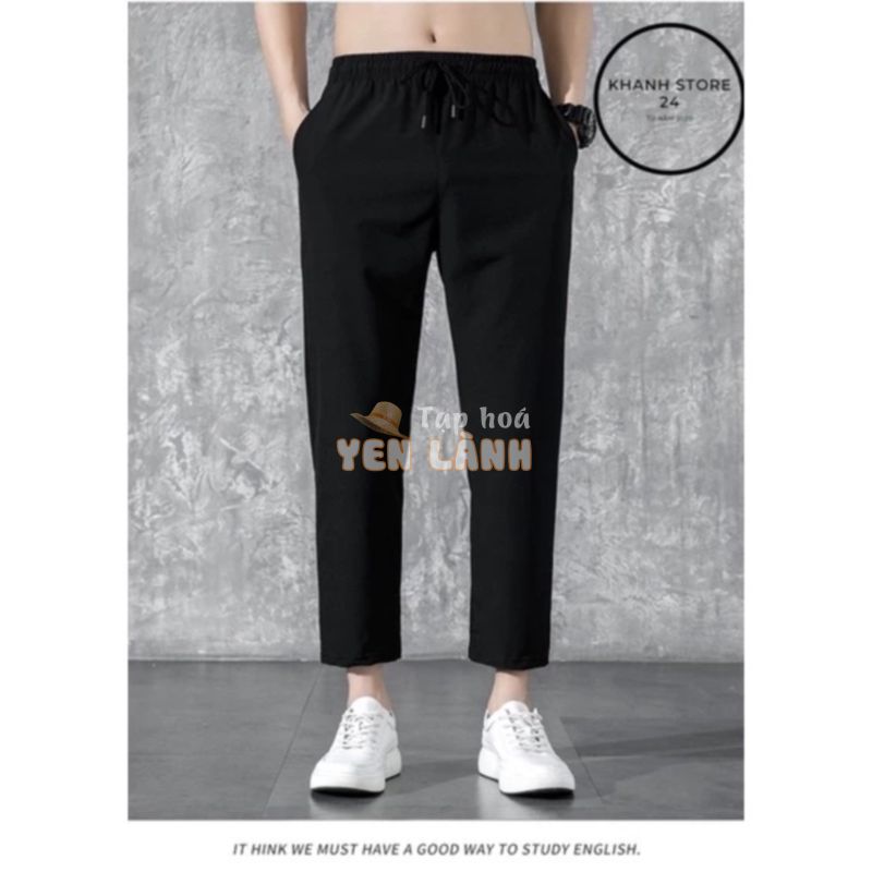 Quần Thể Thao Nam Nữ Dài Trơn Basic Ống Suông Thun Poly Phong Cách Thể Dục Unisex