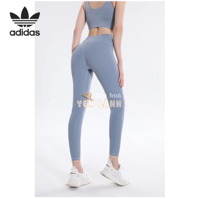 [Sẵn Sàng] Quần Tập Yoga Nữ Adidas Chính Hãng 100% Thể Dục Chạy Bộ Trang Bị In Hình Giảm Béo Co Giãn Cao