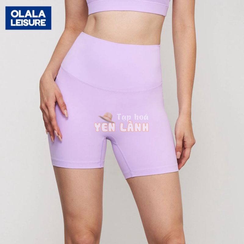 OLALA LEISURE  Quần Short Thể Thao Eo Cao Chống Vi Khuẩn Phong Cách Mới Cho Nữ Chạy Bộ / Tập yoga / Thể Dục Ngoài Trời