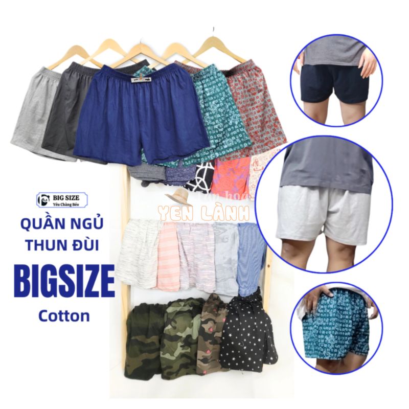 Quần ngủ Bigsize 70kg – 130kg thun co giãn mềm mát mặc nhà size to size bự ngoại cỡ UNISEX | PH Big Size | Q237