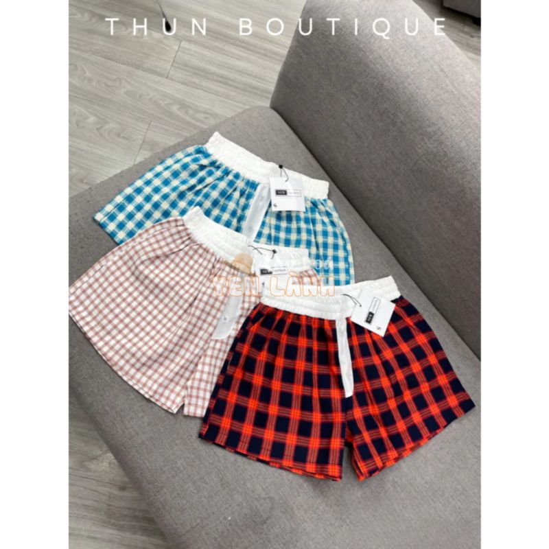 Quần Đùi Nữ Sọc Caro Thời Trang – Thun Boutique [QUAN0043]