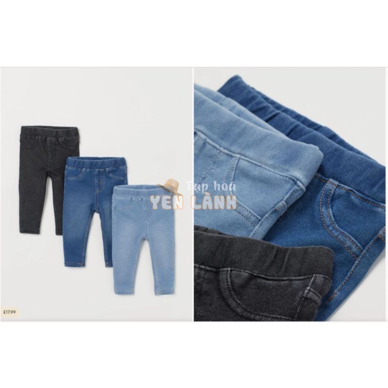 Set 3 quần tregging xanh đen HM H&M _hàng chính hãng authentic