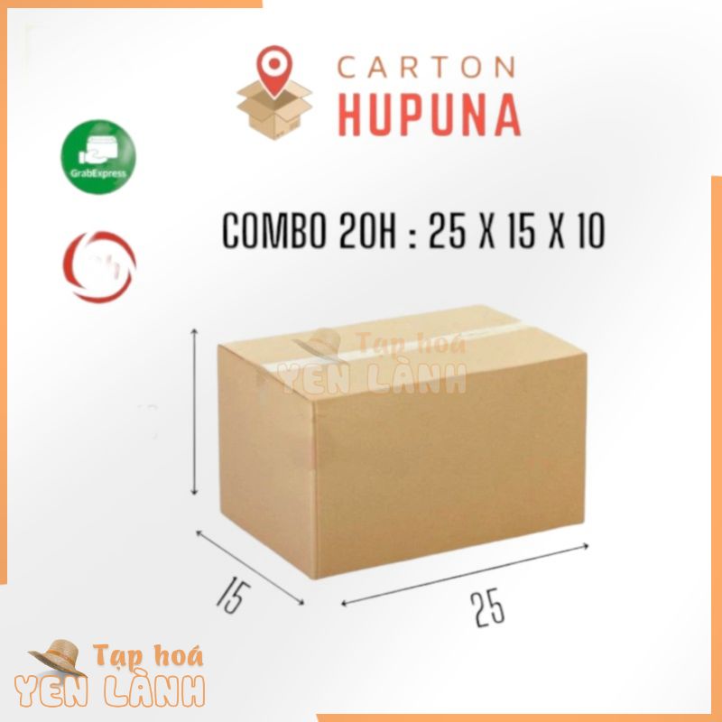 [FREESHIP]Combo 20 Hộp Carton 25X15X10 Giá Rẻ Đóng Hàng Mỹ Phẩm,Ba Lô,Túi, Đồ chơi,Giày Dép,Quần Áo,Cầu Giấy Hà Nội