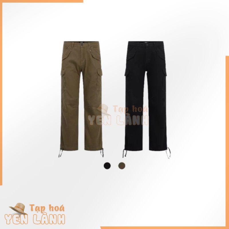 Quần túi hộp nam nữ ống đứng CANDLES TNE CARGO PANTS có khóa buckle chất liệu kaki 360 gsm chính hãng