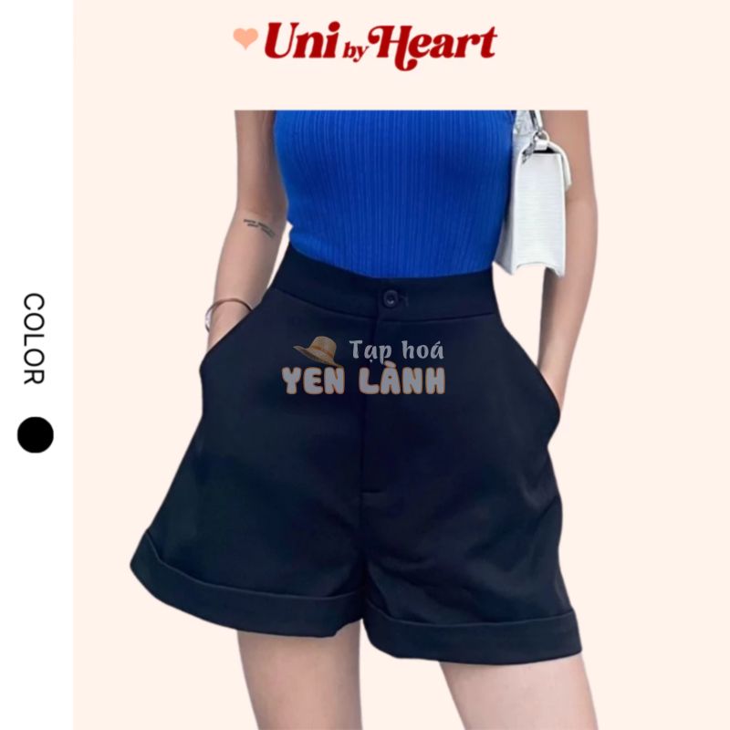 Quần short nữ cạp cao Cira Short QS013 chất liệu dày dặn, thiết kế dáng suông trẻ trung – Uni By Heart