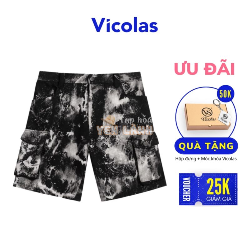 Quần short nam denim xử lý wash thoải mái bền V VICOLAS – ASPHALT SHORT