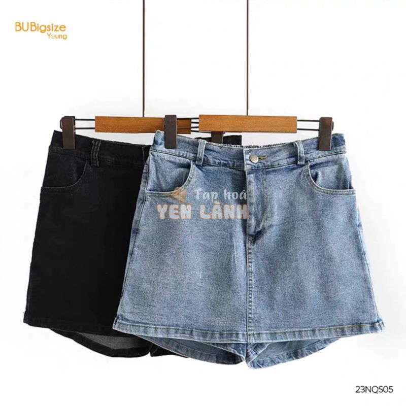 Quần giả váy jean basic BIGSIZE (55kg đến 95kg) – 23NQS05 – [BU Bigsize Young]