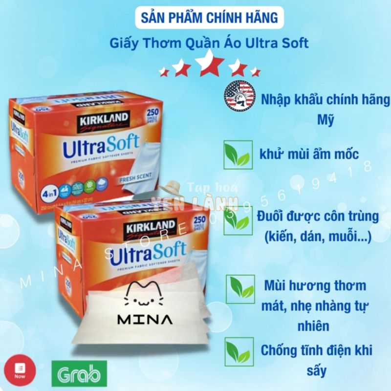 Giấy thơm quần áo Ultra Soft Mỹ Chính hãng – Thơm mùi Việt Kiều làm mềm vải và thơm tủ quần áo, khử mùi ẩm mốc (Tách Lẻ)