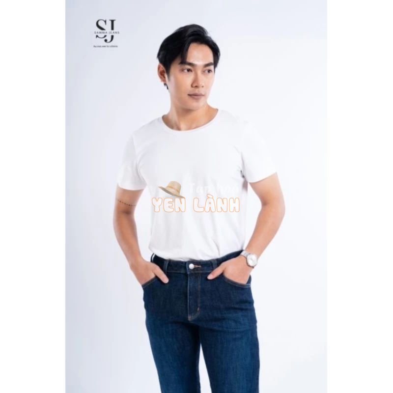 Quần jean nam slim fit Q3 Xanh Than, quần bò ống đứng siêu đẹp, cotton cao cấp co dãn 4 chiều – Thương hiệu Samma Jeans