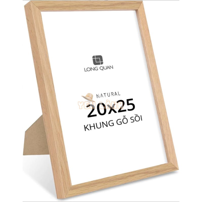 Khung ảnh đẹp 100% Gỗ Sồi để bàn xuất khẩu | Làm khung ảnh bằng gỗ sồi nguyên khối LONG QUAN