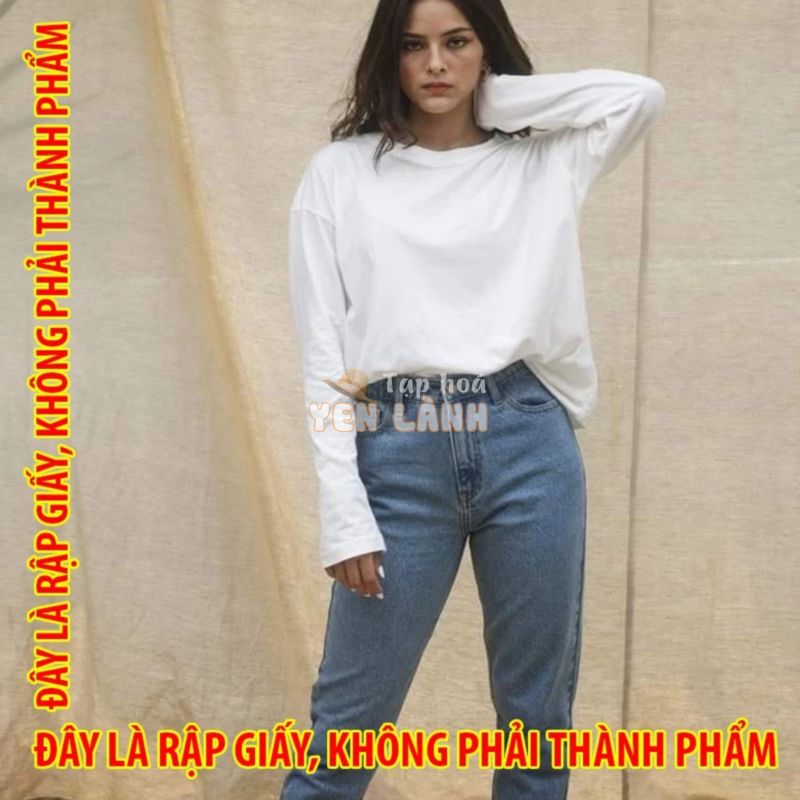 Rập giấy PC018 – Bộ áo phông, quần jean boyfriend