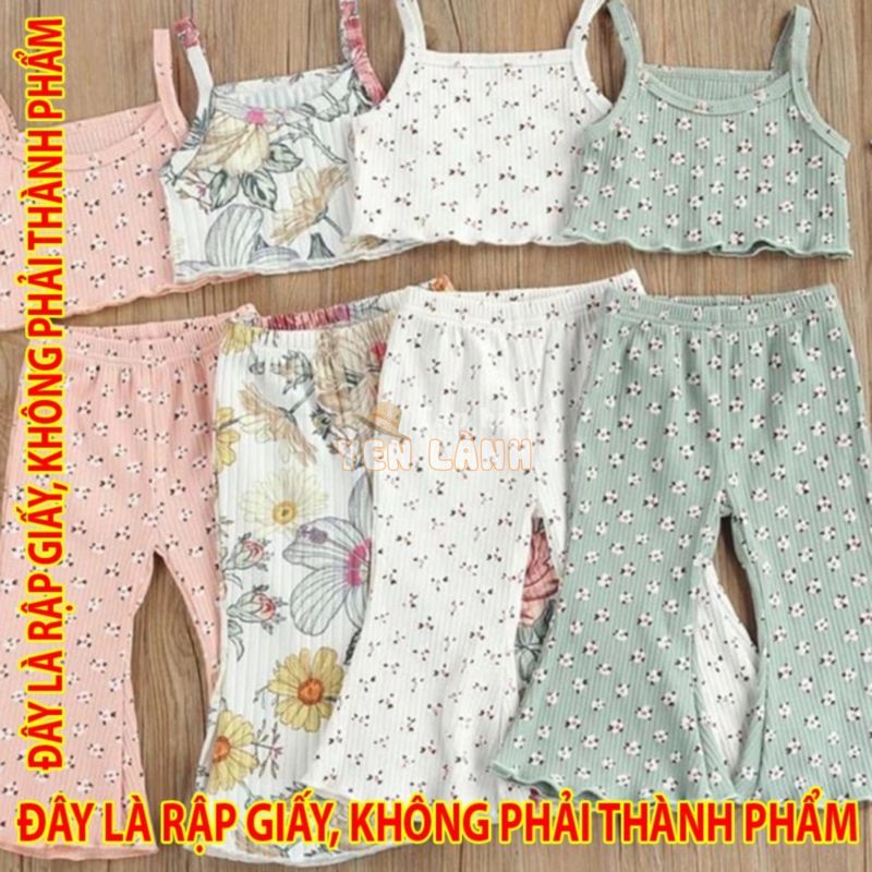 Rập giấy 30088 – Áo croptop dây Quần ống loe