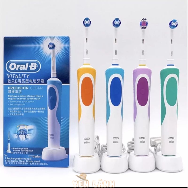 [Mã COSBAUH3 giảm 8% đơn 300K] Bàn chải điện oral b D12 Vitality, bàn chải đánh răng sạc điện hẹn giờ 2 phút