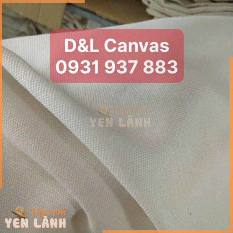 Vải bố canvas trắng tinh – Khổ 1m6 – Sản xuất Túi Vải Bố