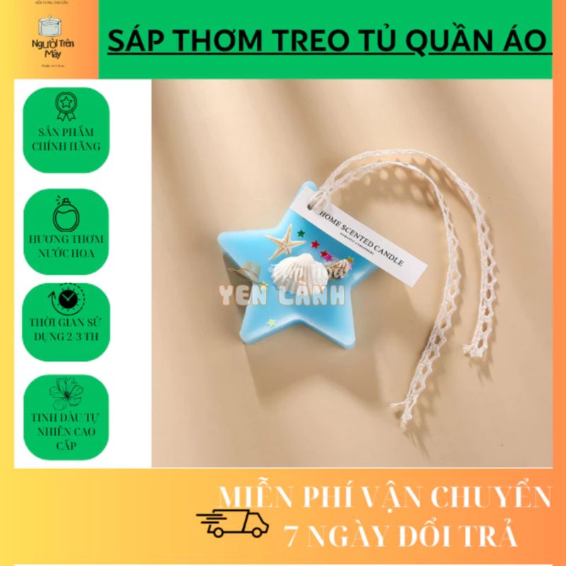 Sáp Thơm Hoa Khô Treo Tủ Quần Áo Khử Mùi Ẩm Mốc,Nước Hoa Khô Treo Phòng Bàn Làm Việc Hình Ngôi Sao