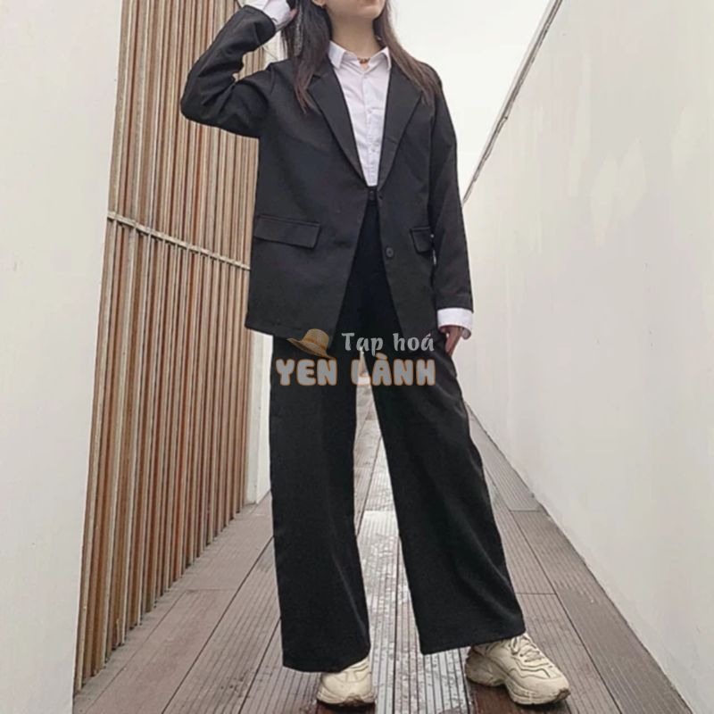 Set áo vest / blazer – Quần ống rộng Korea