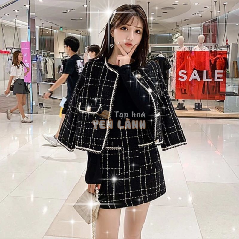 [Order] ♥️Set Áo Khoác+Váy Dạ Tweed Bigsize S-4XL (ảnh thật)